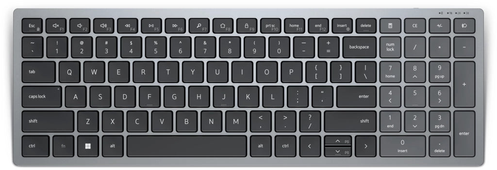 Dell kb740 tastiera ufficio rf senza fili + bluetooth qwerty italiano grigio, nero - KB740-GY-R-ITL