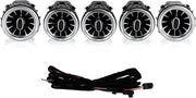 5 pezzi di Luce a LED a Sfere - Ventilatore - 3 Colori - Uscite Turbina - Luce di Ambiente - Coperture per Condizionatori d'Aria per Mercedes C Class GLC - Classe W205 X253 2015-2018 - Sostituzione del Ventilatore.