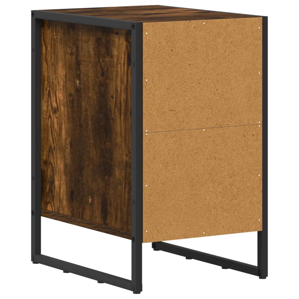 Comodino-Tavolino da notte Rovere Fum¨¨ 39.5 x 30 x 50 cm Legno multistrato