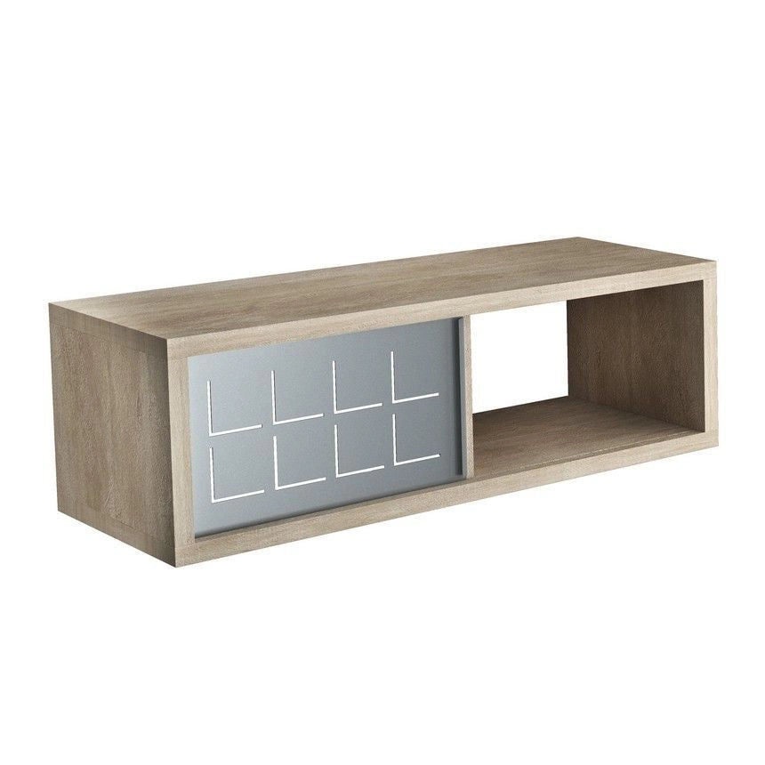 Terraneo Mobile da parete con anta in ferro Fissaggio incluso ruggine 60x25x20 Made in Italy