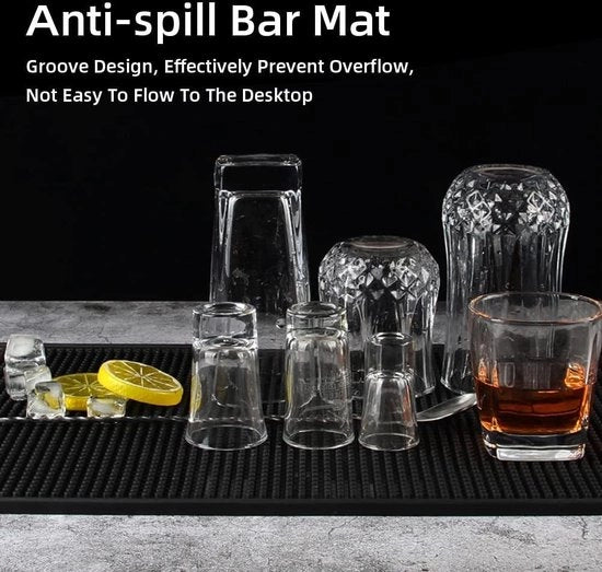 Mat di Bar per Aromatizzazione del Caffè Mat di Bartender Mat di Asciugatura Vasellame - Mat di Sostegno in Gomma Antimorsione per Ristoranti di Caffè e Cucine Casalinghe (Set) con Accessori di Bartender