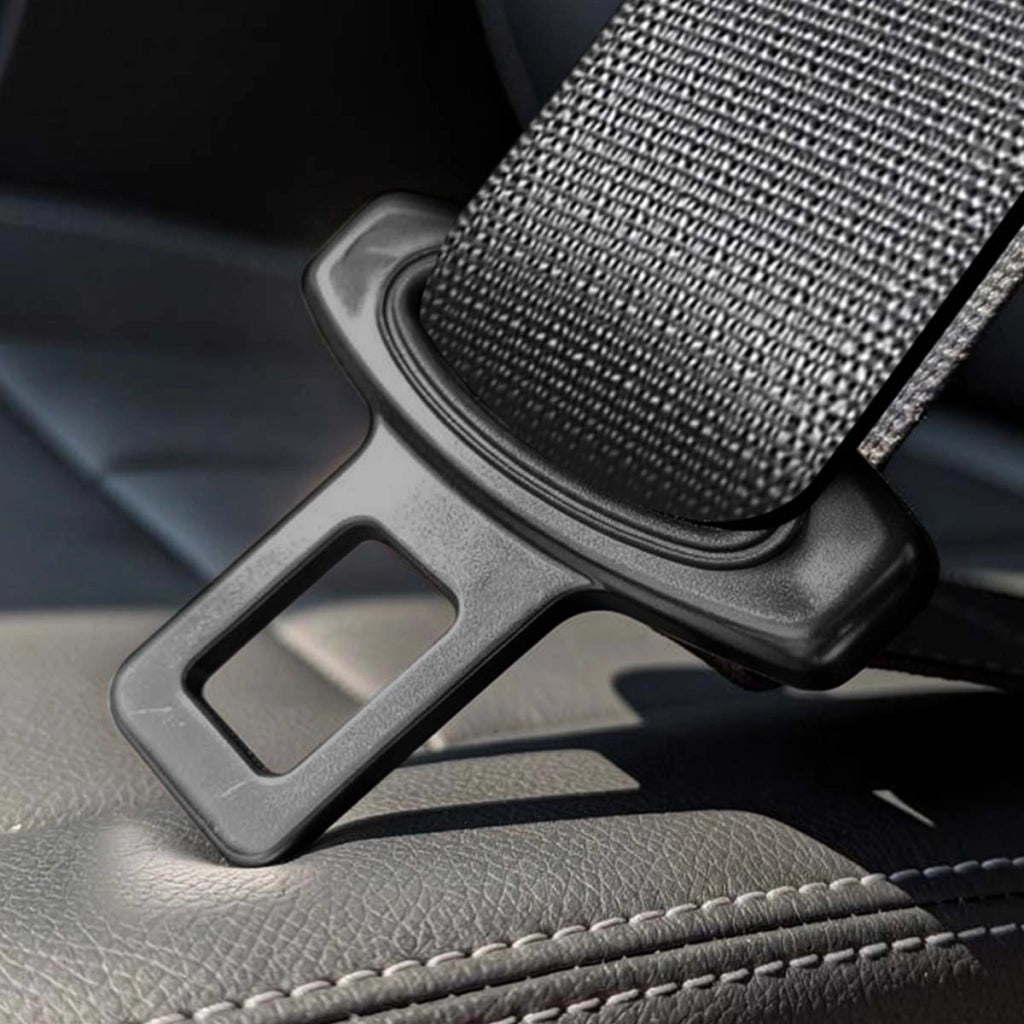 Lotto di 2 fibbie per cintura di sicurezza per auto in plastica rinforzata Nero Avizar