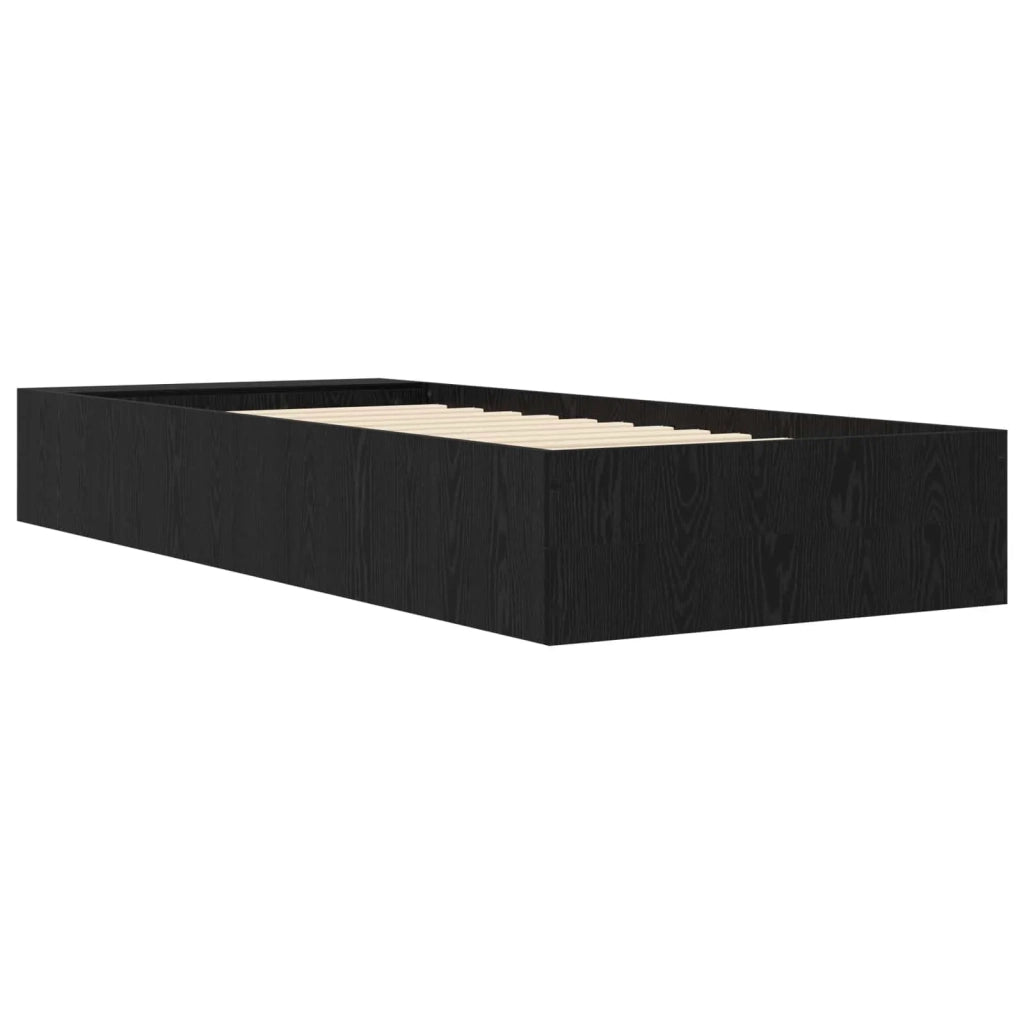 Telaio del letto con storage Rovere Nero 80 x 200 cm 3429563
