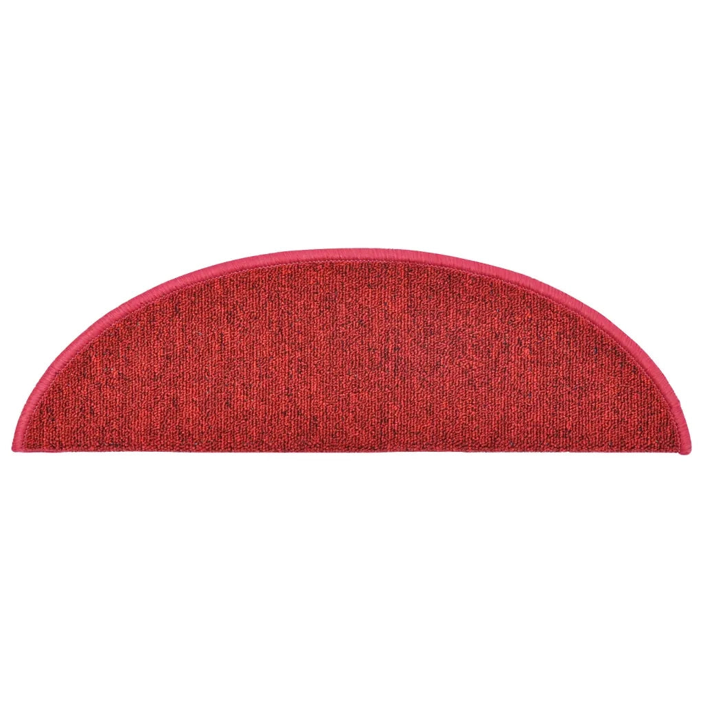 Tappetini per scale 10 pz 56x17x3 cm Rossi semicircolari 149745