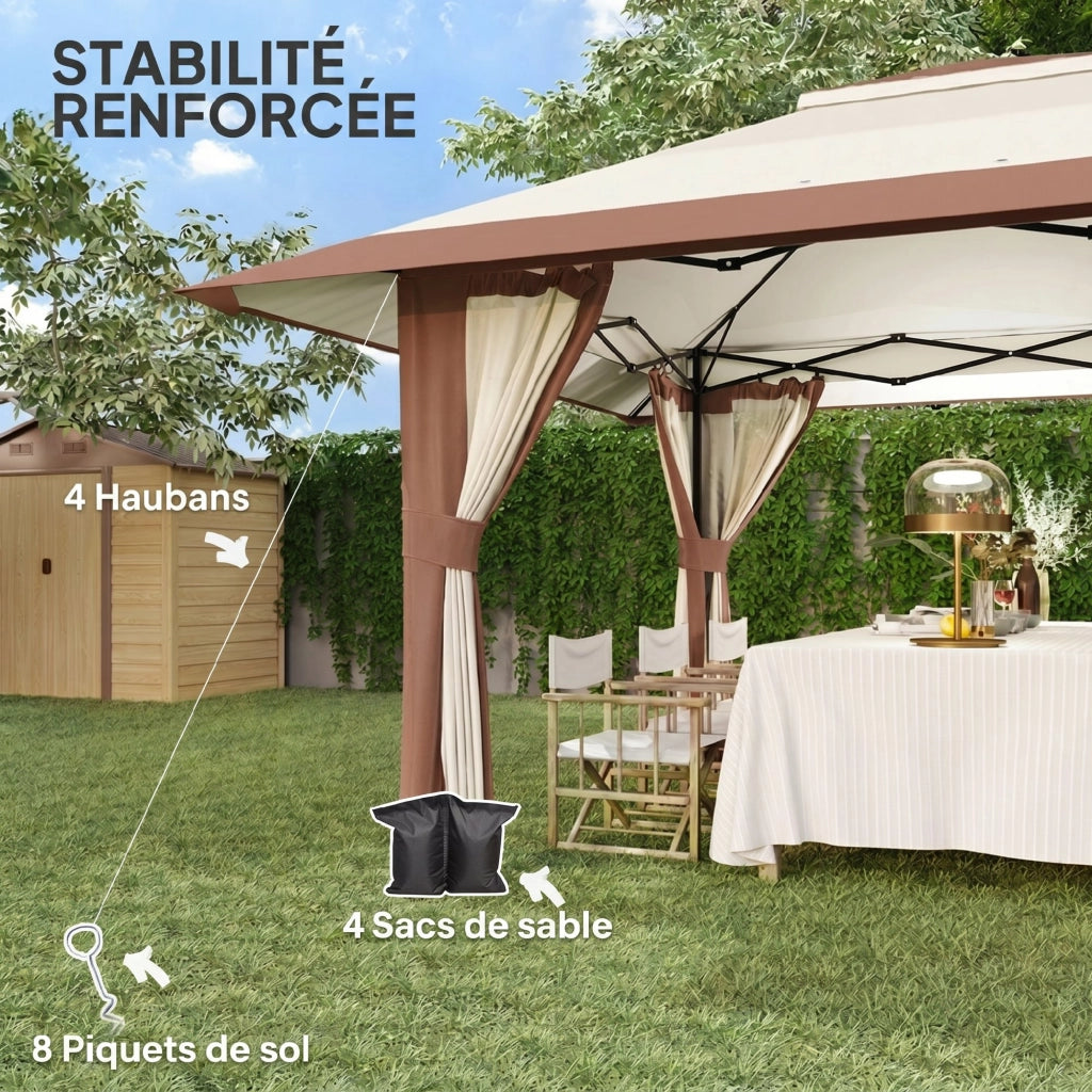 Tendone pieghevole ¨C zephmum ¨C beige 4x4m