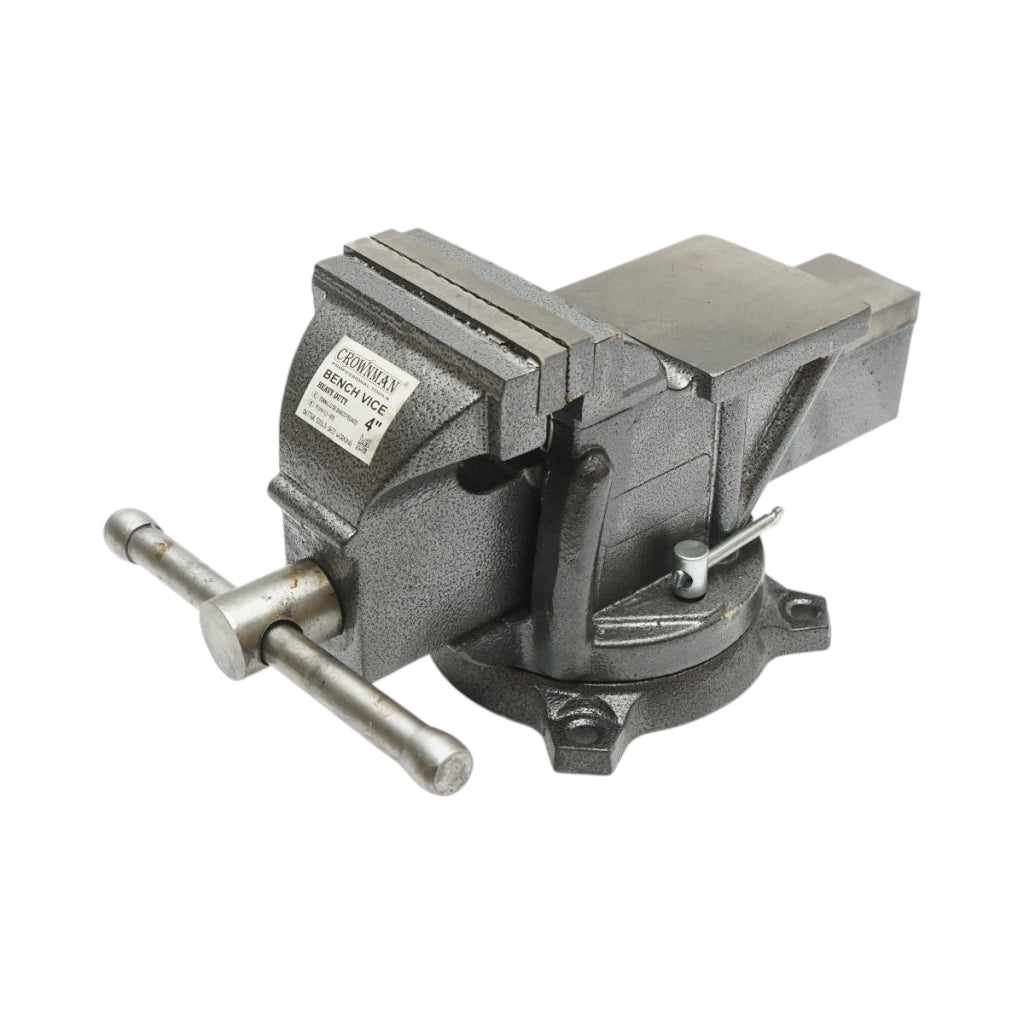 Morsa a incudine Crownman Heavy Duty con base rotante da 100 mm