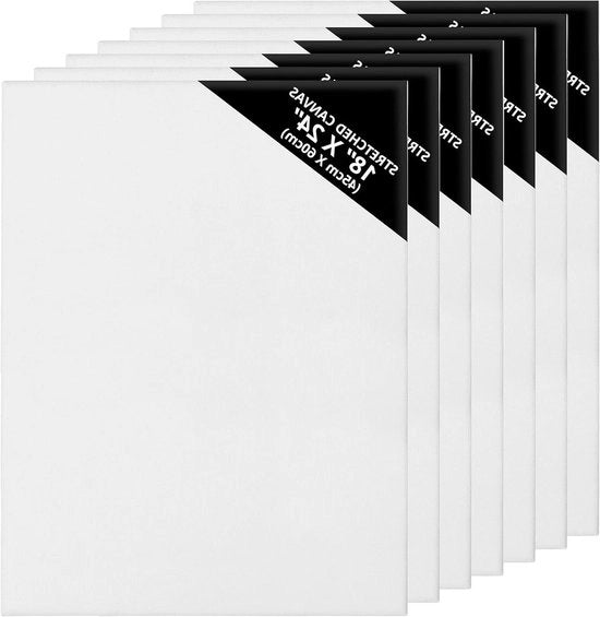 Set di tela - Pittura - Cornice preverniciata - Acquerello - Olio - Disegno - Schizzi - Adatto a diversi tecniche - 45 x 60 cm