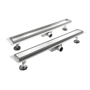 Canalina di scarico in Acciaio Inox 110x 7 CM a pavimento regolabile mod. Style