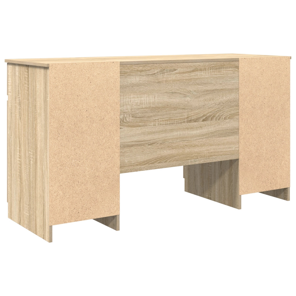 Scrivania  in Rovere Sonoma 140x49x76 cm in Legno Ingegnerizzato