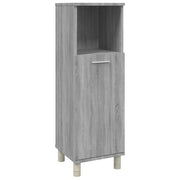 Mobiletto da bagno autoportante con ampio spazio contenitivo 30 x 30 x 95 cm realizzato in legno composito grigio 02_0048211