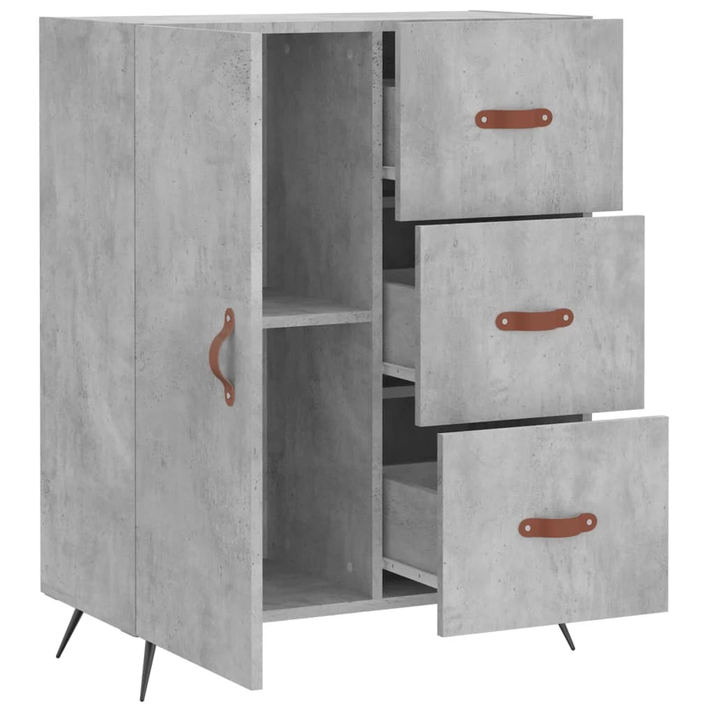 Buffet credenza cassettiera armadio mobile contenitore organizer per cucina soggiorno salotto 69,5 x 34 x 90 cm legno ingegnerizzato grigio 02_0032048