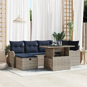 Set Divano da Giardino 7 pz Grigio polyrattan 3359722
