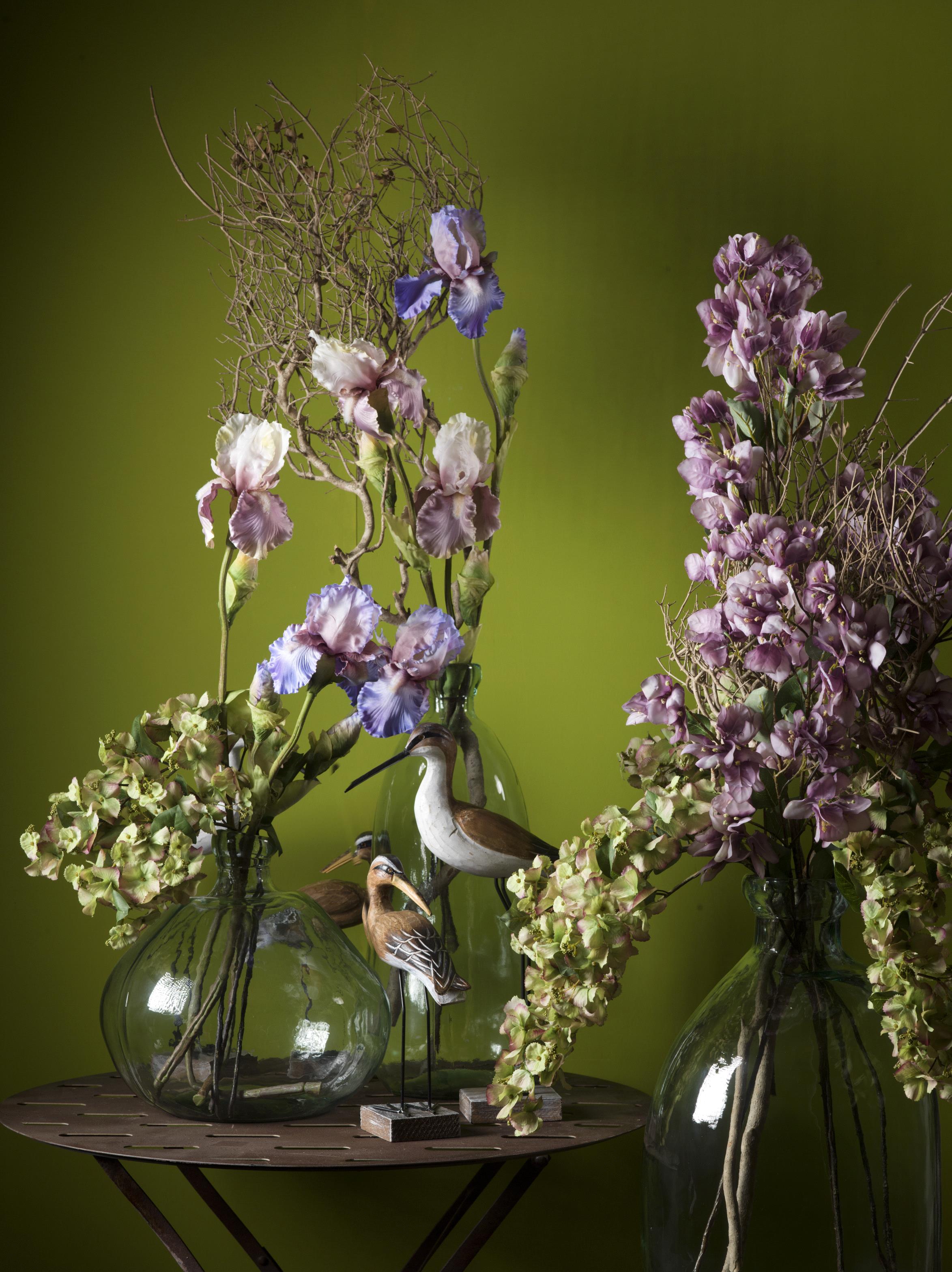 Set 2 Statuette Airone in Legno H 31 cm