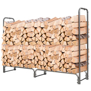 Portalegna 184 x 35,5 x 122,5 cm impermeabile ergonomico progettato per legna da ardere grigio ghisa 20_0009819
