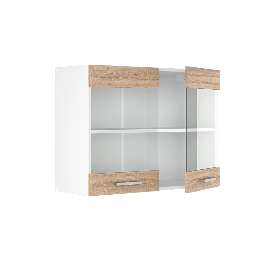 Vicco Mobile da cucina in vetro Sonoma 80 cm