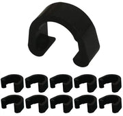 Coppie C in acciaio nero - 10 pezzi - U-coppie - Contenitore per cavi - Guide per cavi derailleurs - Realizzate in alta qualità con lega di alluminio - Clic per bicicletta