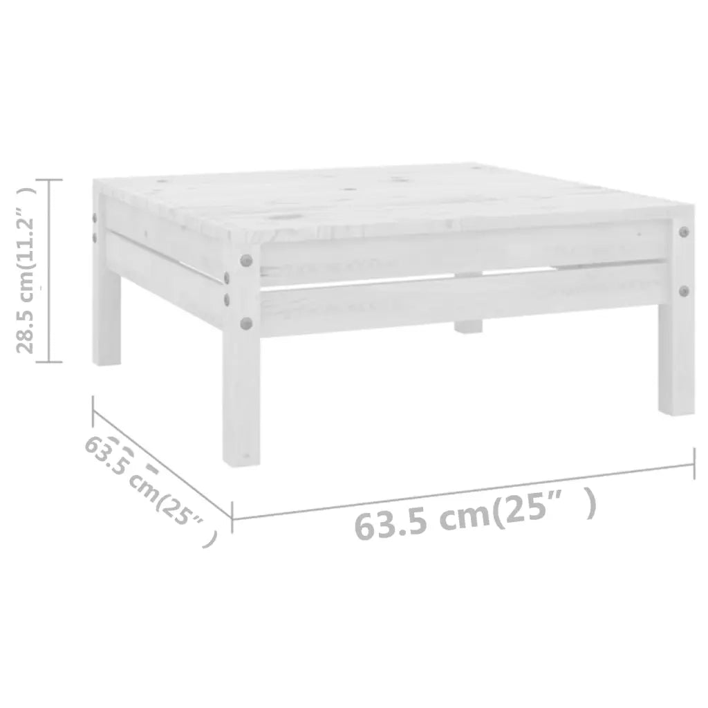 Set Salotto da Giardino 6 pz in Legno Massello di Pino Bianco 3083335
