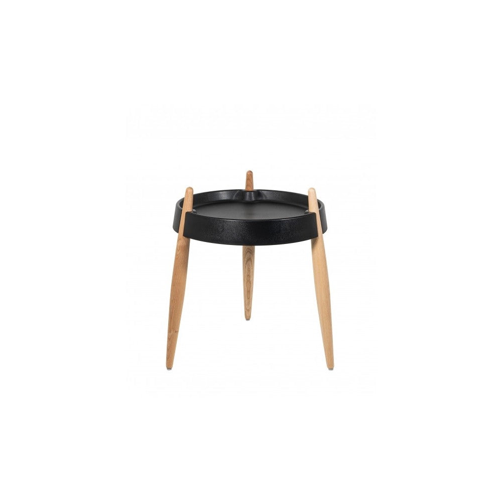 Zafferano Tavolino Liolà h47cm Nero - Frassino naturale