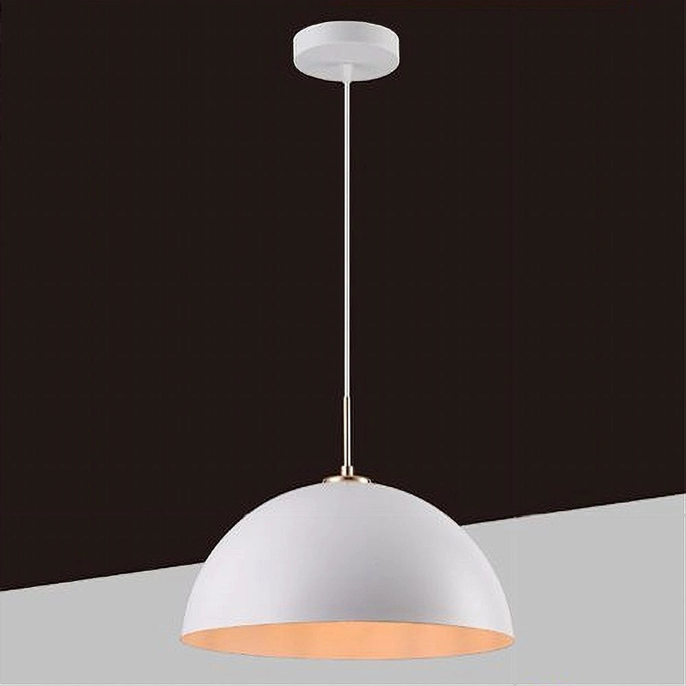 Trade Shop - Lampadario A Sospensione Soffitto E27 Paralume Cupola In Ferro Elegante Ip20 B92 -
