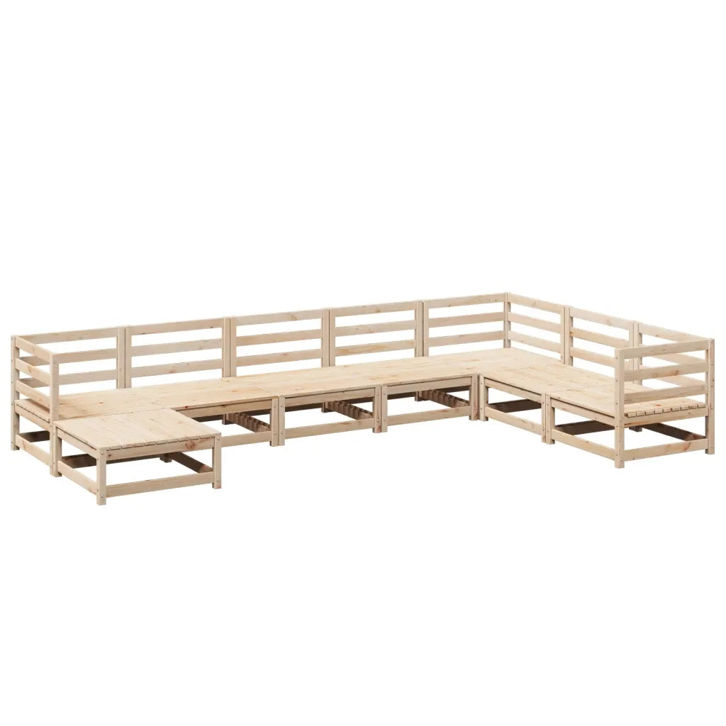Set Divani da Giardino 8 pz | Set Salotto da Giardino in Legno Massello di Pino