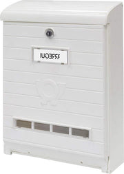Cassa Postale Dimensione L realizzata in Plastica Estremamente Resistente - Impermeabile - Montata a Parete con Finestre di Visuale | Bianco