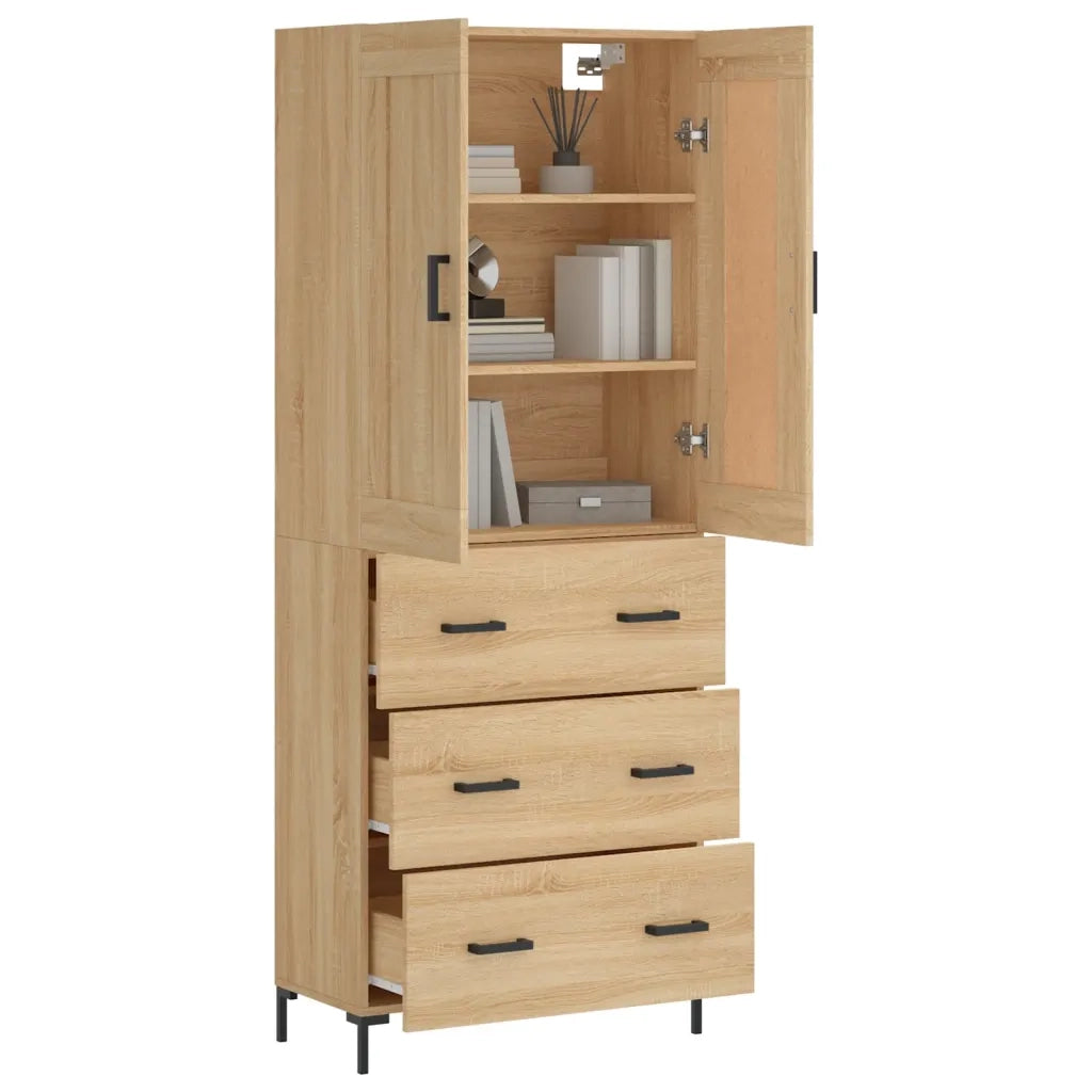 Credenza Rovere Sonoma 69,5x34x180 cm in Legno Multistrato 3199748