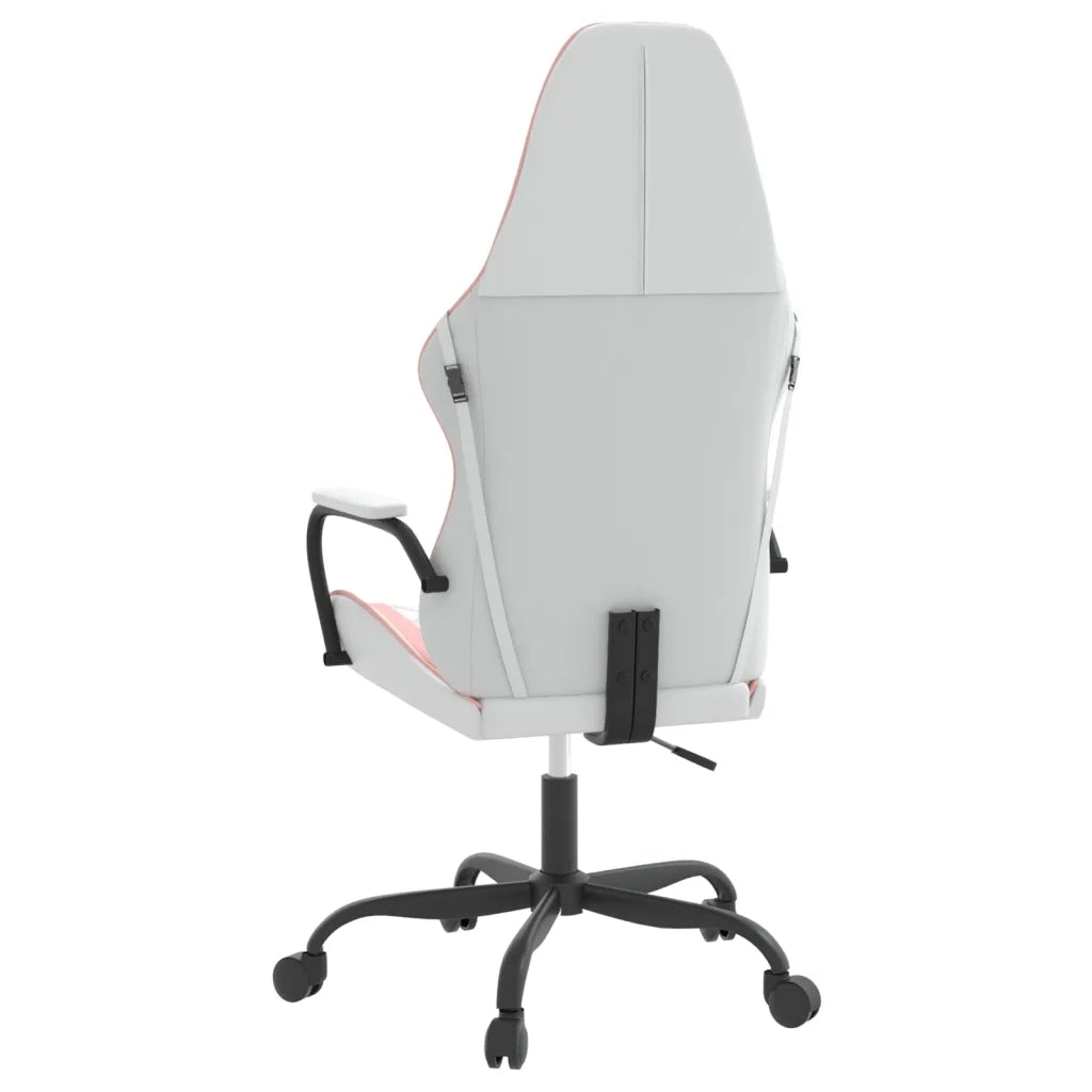 vidaXL Sedia da Gaming Bianco e Rosa in Similpelle