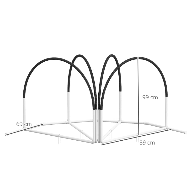 Set per agility dog, accessori per addestramento cani, set agility, 4 pezzi, 89 x 69 x 99 cm, bianco + nero