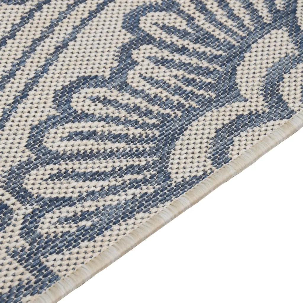 Tappeto da Esterni a Tessitura Piatta 120x170 cm Motivo Blu 340830