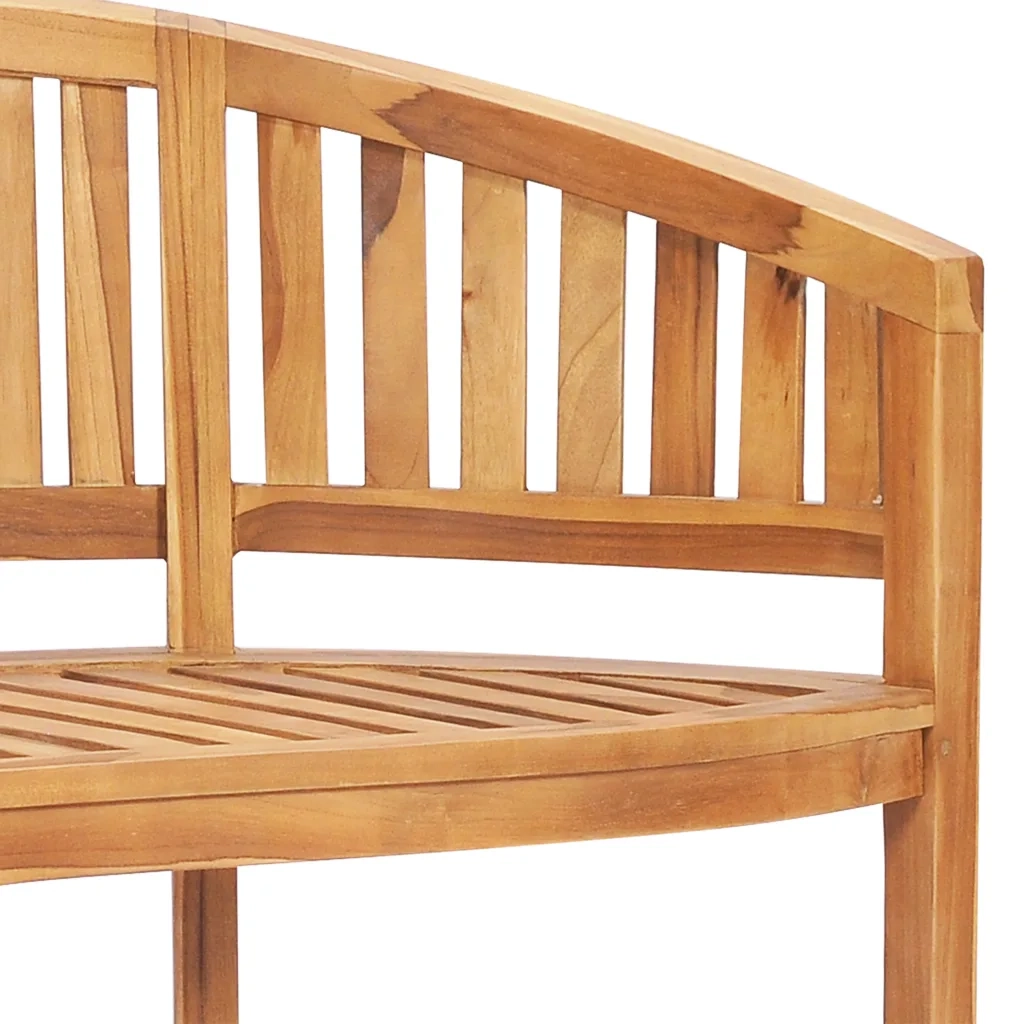 Set Salotto da Giardino 3 pz Design Curvo in Massello di Teak 3059966