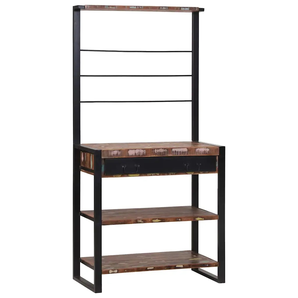 Scaffale da cucina Multicolore e nero 80 x 40 x 160 cm CFW5930652