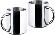 Set di due tazze termiche in acciaio inossidabile a doppia parete - Isolamento termico - Set di 2 pezzi - Resistenti alla vaschetta del lavastoviglie - Tazza per caffè per camping