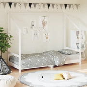 Giroletto per Bambini Bianco 80x200cm in Legno Massello di Pino 835701