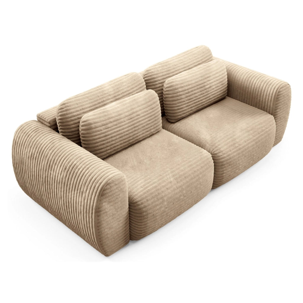 Golgi, Divano Letto 2 Posti Contenitore, 266x121 cm Beige