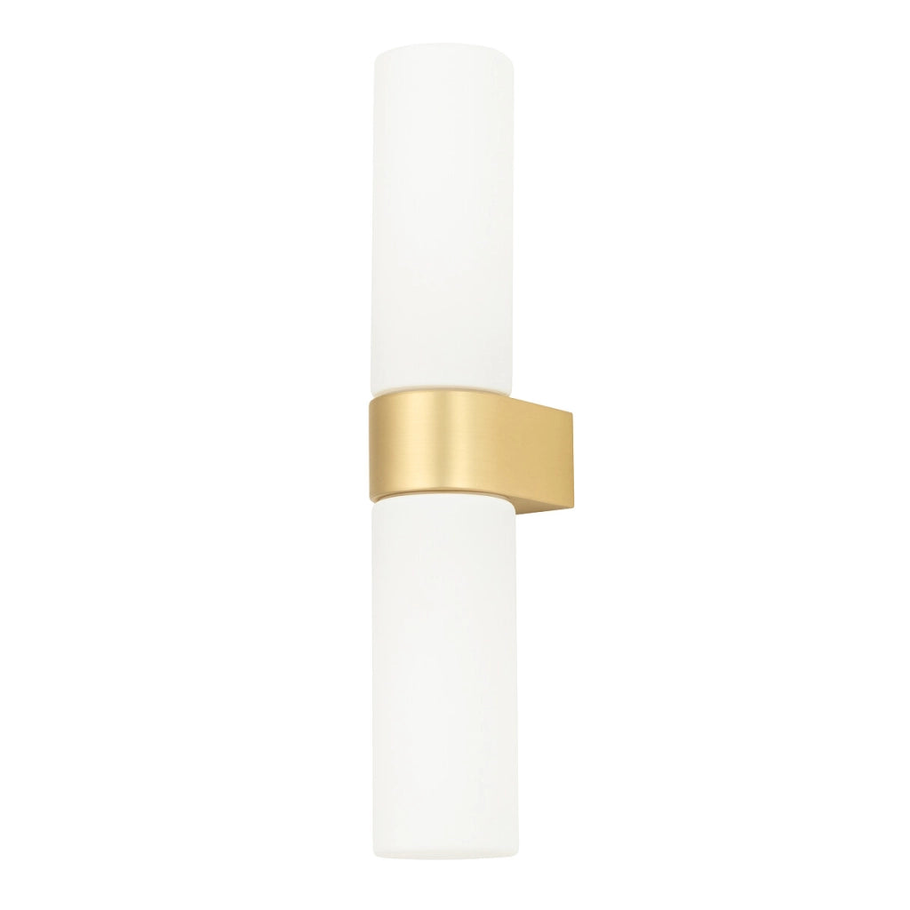 Applique NATALIE bianco/ottone tubo verticale 2xG9 IP44