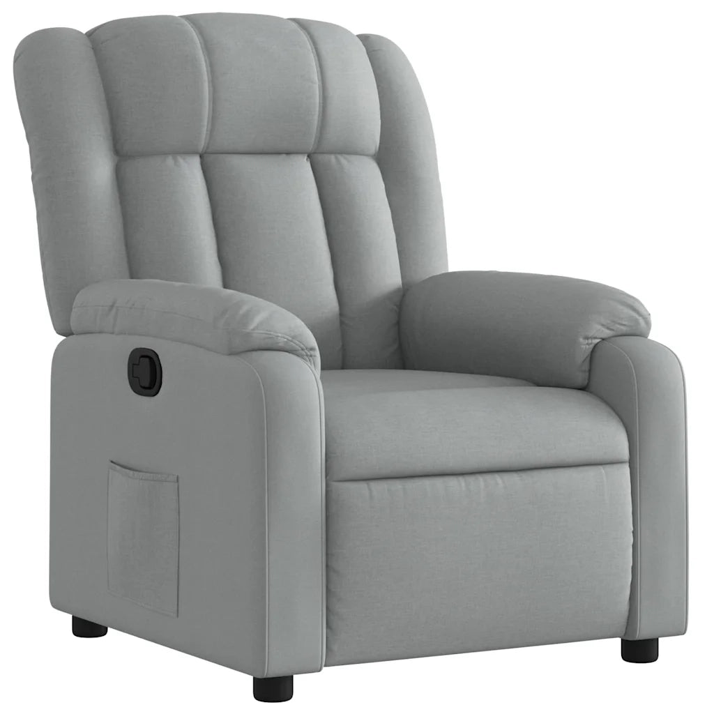 Poltrona reclinabile in tessuto grigio chiaro 3205772