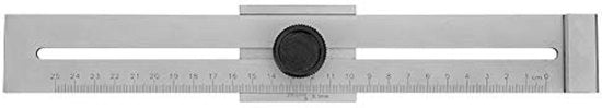 Misuratore di distanza 0-250 mm - Righello di misurazione - Acciaio inossidabile - Precisione 0,1 mm - Resistente alle abrasioni - Facile da utilizzare