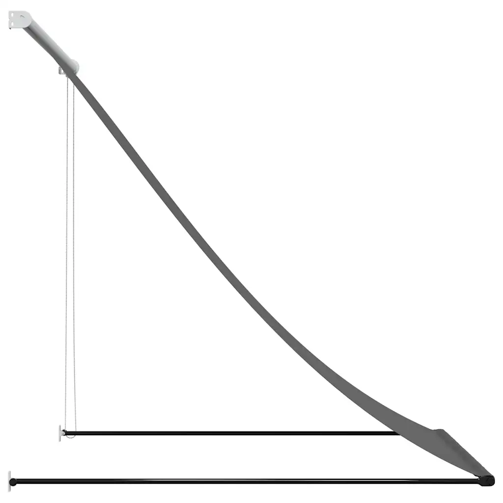 Tenda da Sole Retrattile Antracite 100x150 cm Tessuto e Acciaio 368750
