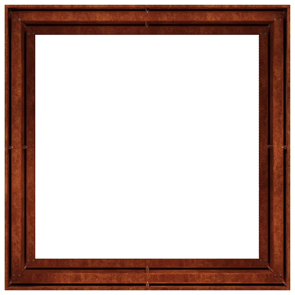Fioriera Arrugginita 100x100x80 cm in Acciaio Corten 860828