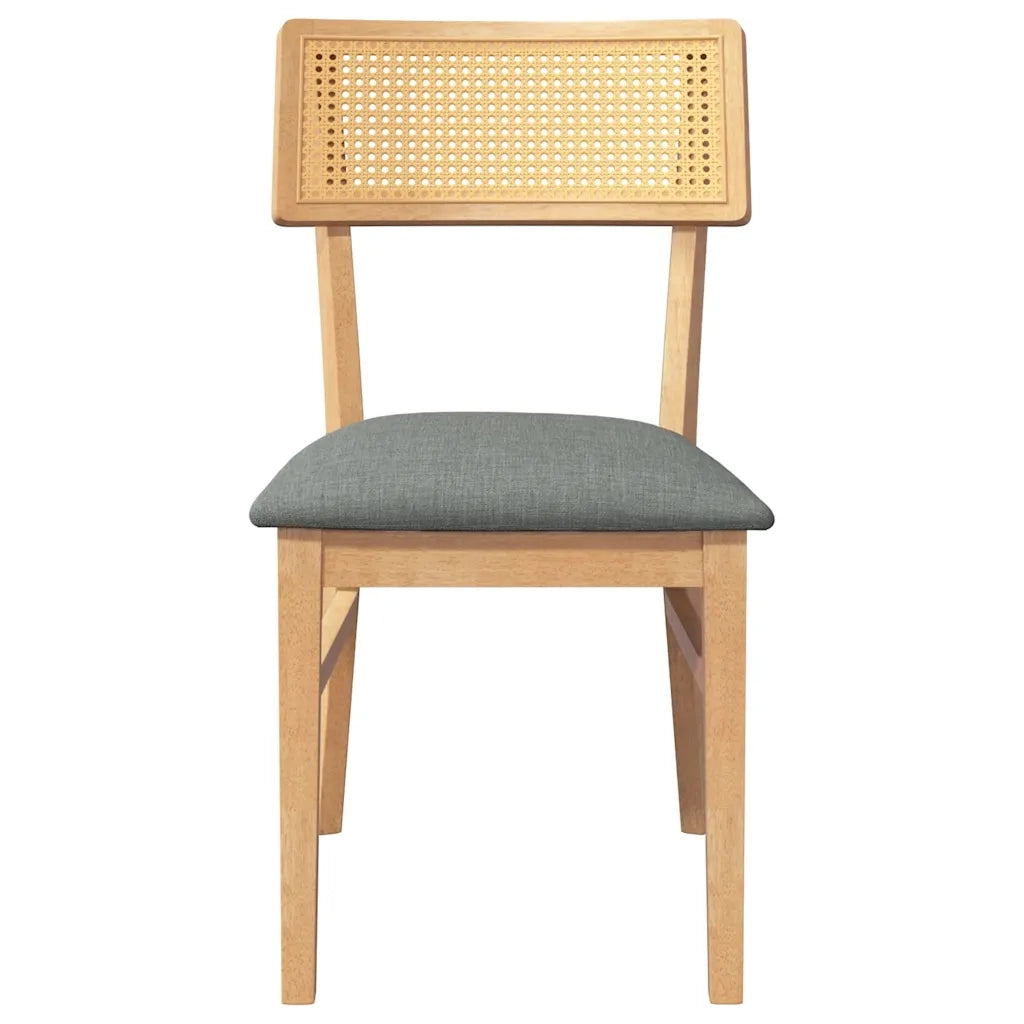 Sedie da Pranzo con Cuscini 2 pz in Legno Massello di Hevea 4102465