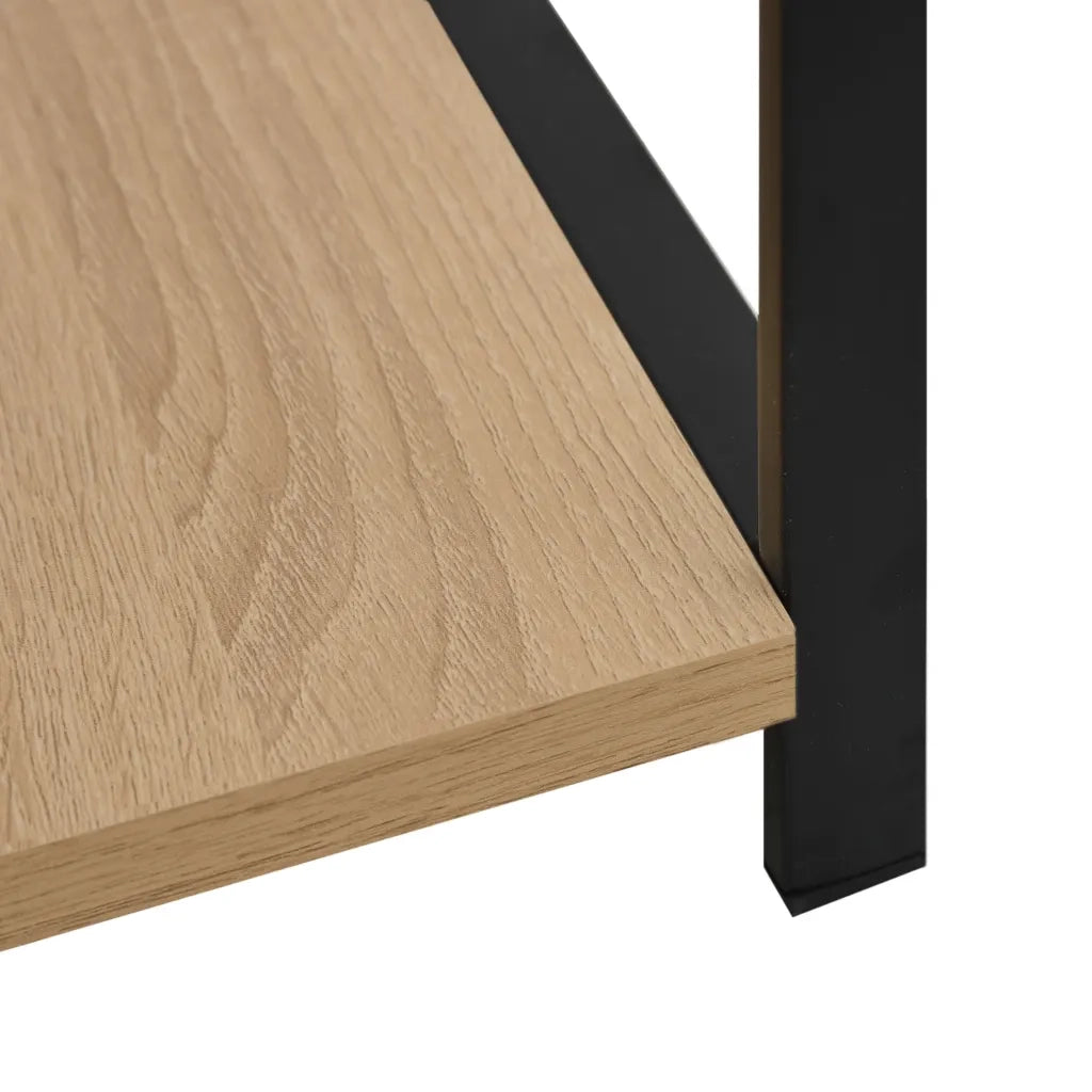 Libreria-Scaffale per Libri-Mobile di Stoccaggio Piccola Dritta Nera Rovere 33,5x39,6x79,7 Multistrato