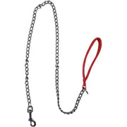 GUINZAGLIO PER CANI CON CATENA IDEAL STAR CON MANICO IMBOTTITO 25 mm x 120 cm - IDEAL STAR