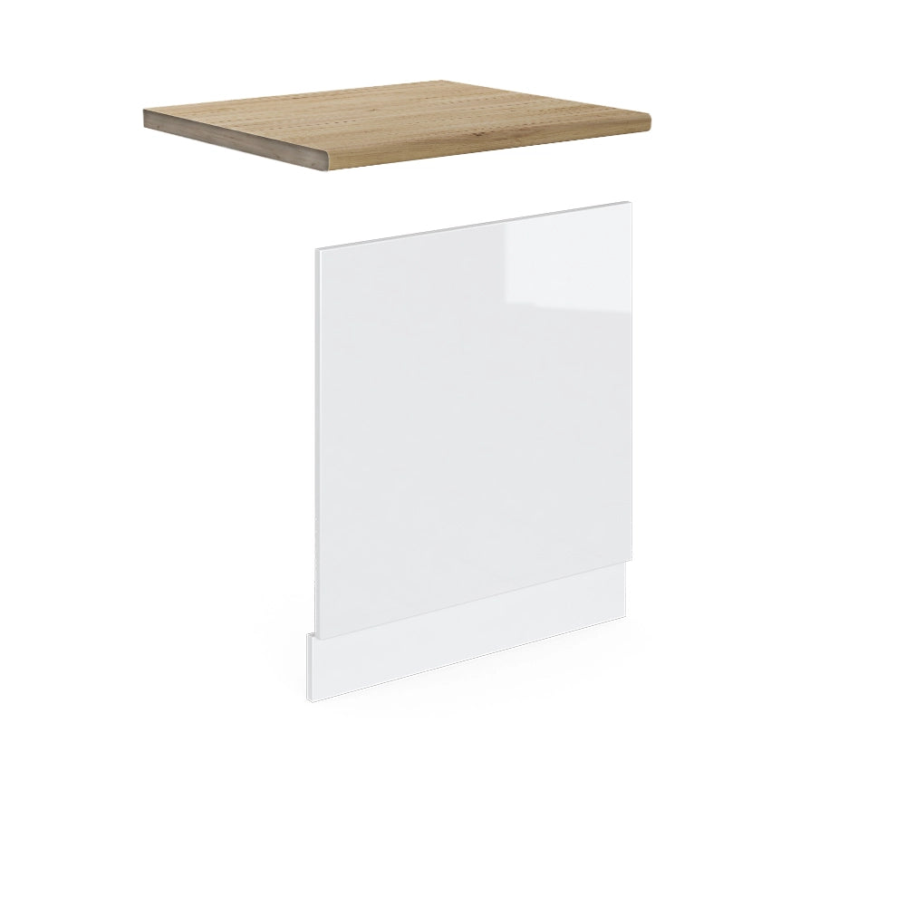 Pannello frontale R-Line Bianco lucido/Bianco 60 cm, PL Rovere Vicco