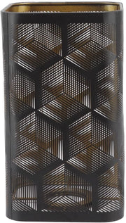 Lampenkap metallica – Opengewerkt Gegraveerd – Cilindrico Rond Modello – Rimovibile – E27/E26 – Per Lampada da Tavolo, Comodino – Modello a Reticolo