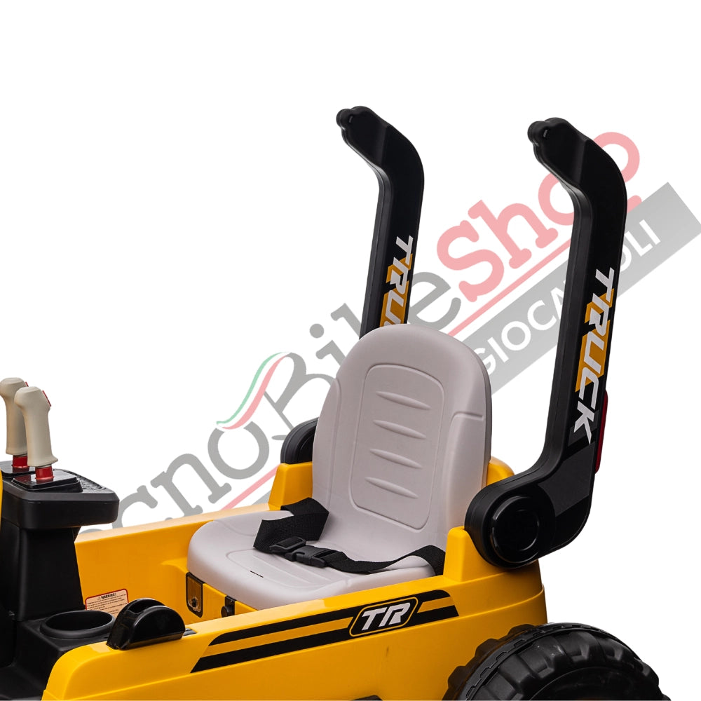 Trattore Escavatore Elettrico Braccio Meccanico Per Bambini 12V con Radiocomando