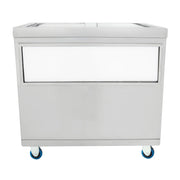 Carrello Portaghiaccio Mobile 86L con Ruote 80cm Coperchio Diviso e Vano