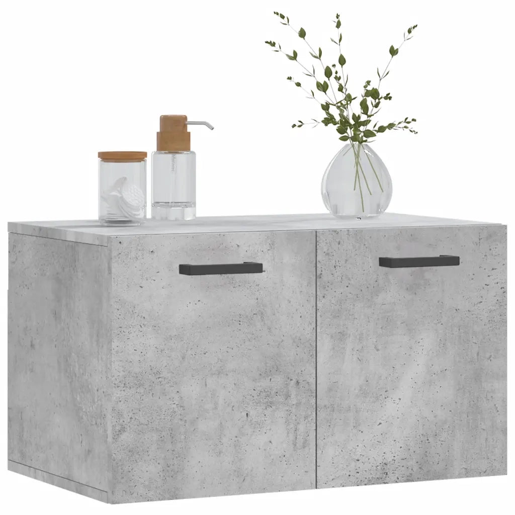 Mobile a Parete Grigio Cemento 60x36,5x35 cm Legno Multistrato 830024