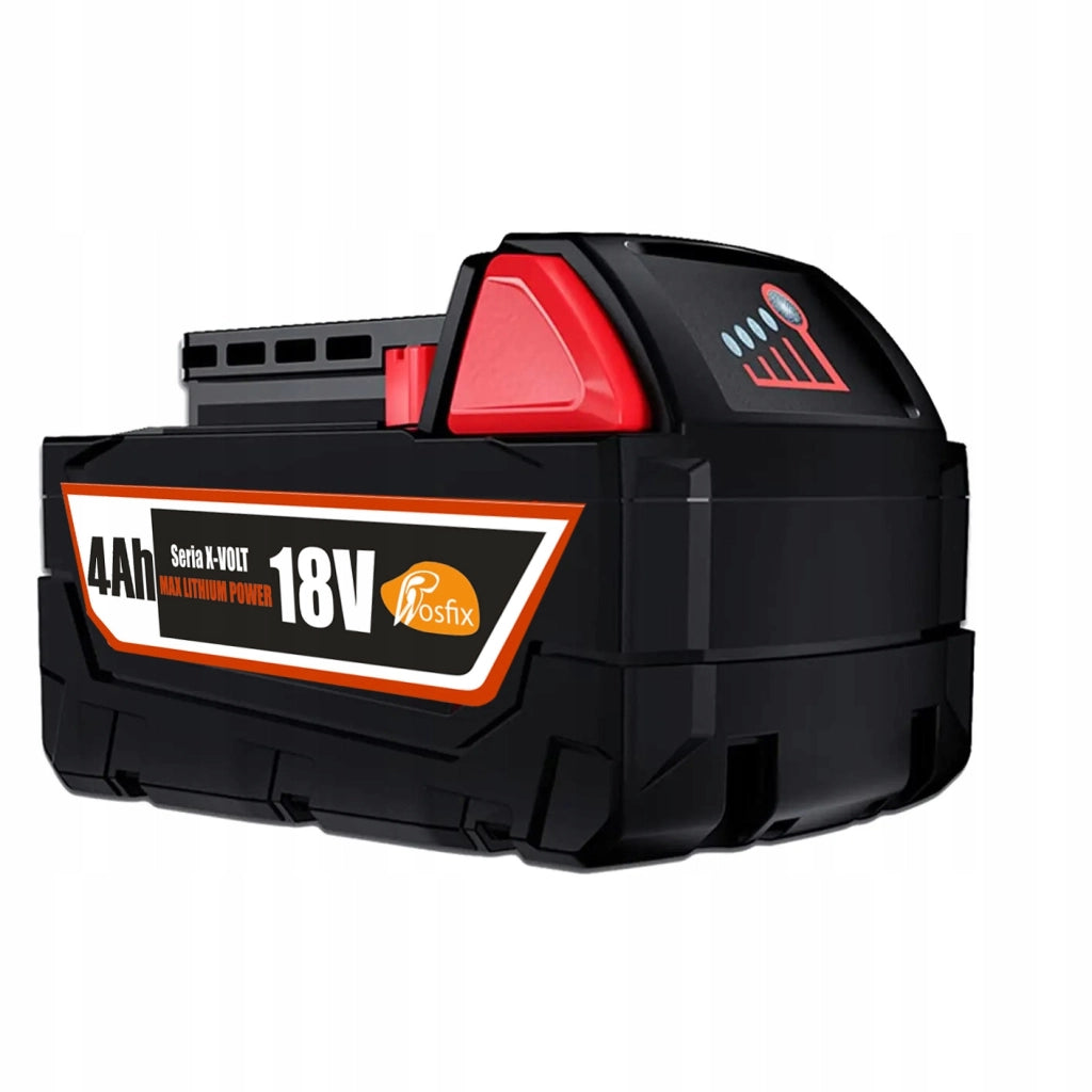 Batteria di Ricambio X-VOLT 18V 4Ah – Compatibile con Utensili Milwaukee M18