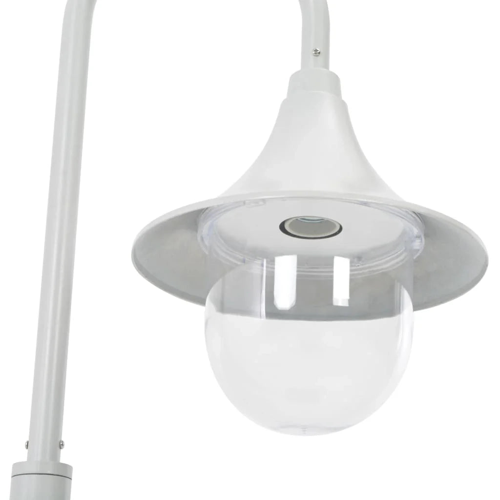 Lampada da terra da giardino E27 120 cm alluminio bianco 02_0042535