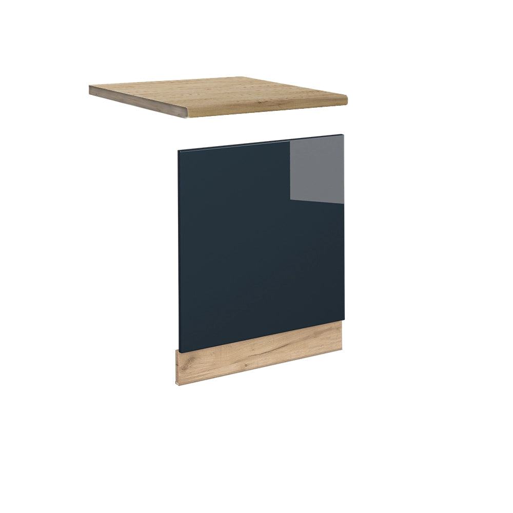 Vicco Mobili da cucina  Blu scuro lucido 60 cm , PL Rovere